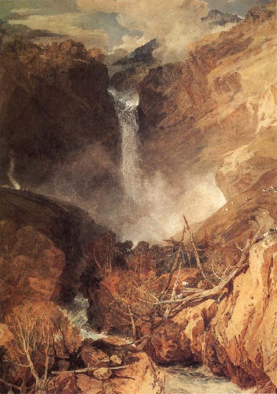 J.M.W. Turner The Great Fall of the Reichenbach,in the Valley of Hasle,Switzerland oil painting image